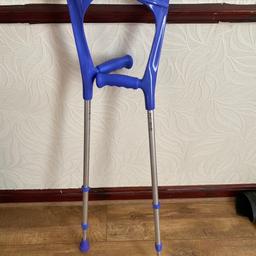 Purple/ blue adjustable crutches only used a couple times round the house collection only b68