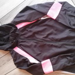 Ladies black and pink primark lightweight running jacket size 12, collection only Thornley
