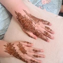 exclusive henna designs using organic henna .price depends on the design message for more details.check my other designs 
insta: Hennabyayesha786
