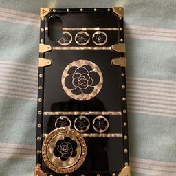 Shockproof luxury square case for iPhone X/XS with a flower ring holder any questions please ask…

Can dispatch with Royal Mail postage or can do collection any questions please ask…