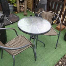 less than 6 month old rattan bistro set collection ST3 or local delivery available within Stoke on trent