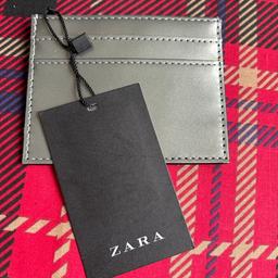 Zara card wallet new with tag £15.99 metallic silver
