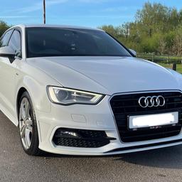 Audi A3 S Line TDI 2013
GOOD SPEC MUST READ
2 litre TDI
In white
145 000 miles drives like new
Full service history
Full Audi service history to 120k
Rest done privately
Last full major service done at 142 k
All parts from TPS Audi including oil,Air,fuel and pollen filters and oil change
New passenger side drop link
Timing belt and water pump changed at 113 000
Full leather 3 stage heated seat
Bang and Olfusen sound system with original subwoofer
Sounds amazing
Electric folding heated mirrors
Reverse parking sensors
Cruise control
Steering controls
CD player USB/SD/BT AUDIO
Flip up down screen
ICE COLD AC
4X electric windows
Rear electric child lock doors
Daytime running lights
HPI CLEAR
£20 tax for year
3 previous owners
Plenty of paper work
18 inch alloys with good tyres
Tinted windows all around
6 speed manual gearbox
Engine gearbox very good
Owned for a while still in daily use and no rush to sell so no timewasters currently on private registration will be remo
