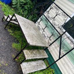 Good condition could do with a repaint and cleaning. wrought iron steps open to offers