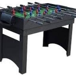 Gamesson Jupiter 4 in 1 Combo Games Table
All new in box and was £275 and now £175 and we can deliver local free
Gamesson 4 foot Jupiter 4 in 1 combination games table. Enjoy a variety of fun games for all the family
Table football includes 12mm telescopic steel rods and 2 pack 32mm balls.
Table tennis includes net, 2 bats and 2 balls.
Pool table includes 2 packs of 67cm cues and set of 25cm balls.
Glide hockey includes 2 packs of 65mm pushers and 2 packs of 5r pucks.
For indoor use.
Size L122, W51, H79cm.