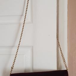 brand new burgundy velvet chain handle but could be a clutch aswell, came with perfume never bn used