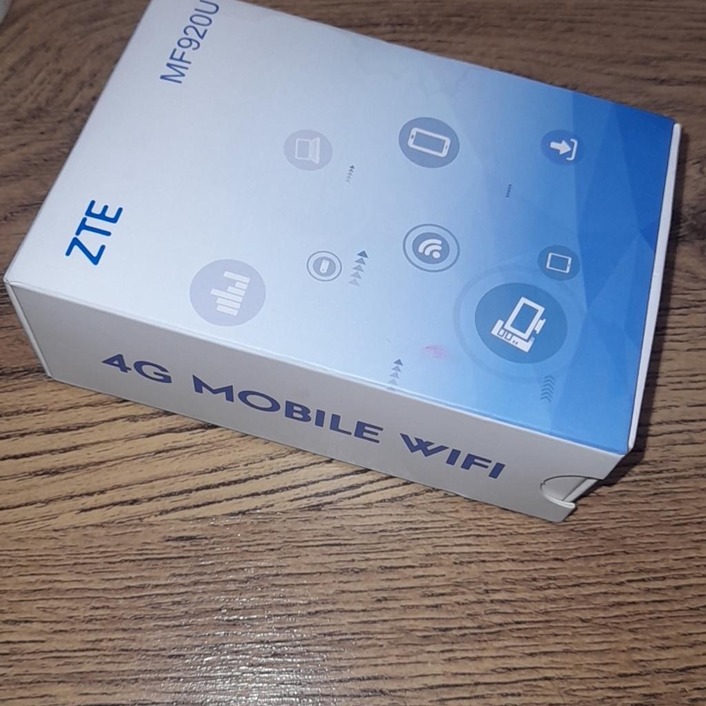 - Brand New Wireless WiFi Box comes with a free smarty sim
- ZTE MF92OU 4G
- Unlocked Portable Hotspot/WiFi
- Connects up to 10 devices
- lasts up to 8 hours until needed charging again
- Charger included, all in original packaging. Has only been used for one month due to having WiFi issues, once sorted packed this away.

*Collection/delivery available*