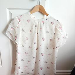 ladies size 10 lined pretty floral blouse style top excellent condition from Oasis
