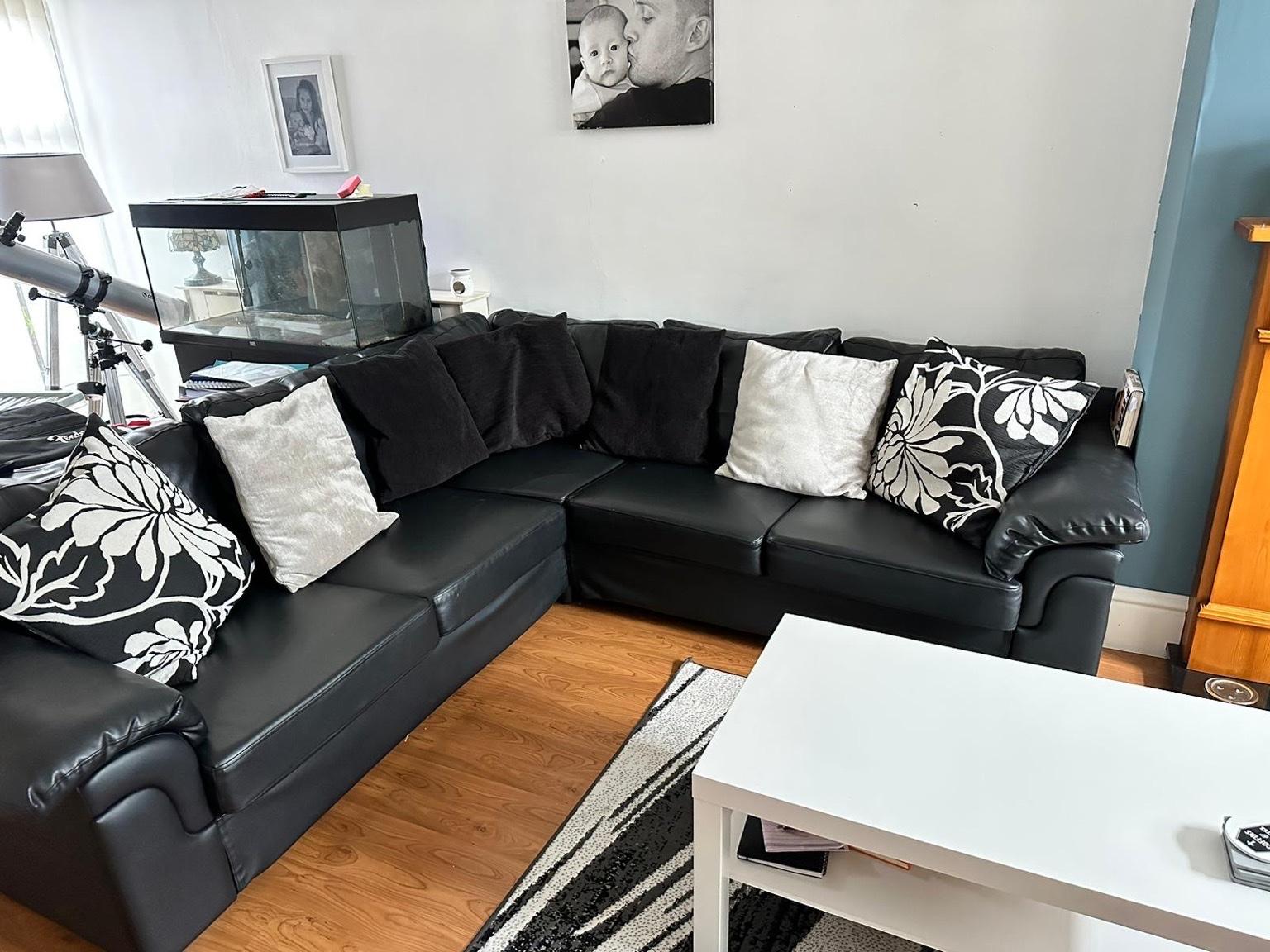 Synthetic leather sofa. in WA1 Warrington for £275.00 for sale Shpock