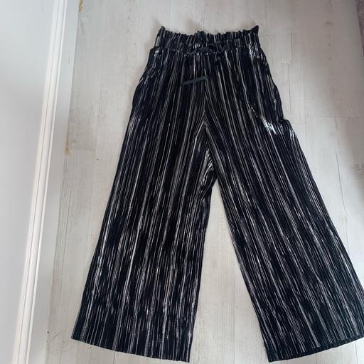 Buy & Sell County Durham Seaham - County Durham - Photos for Topshop black silver paperbag trousers 8