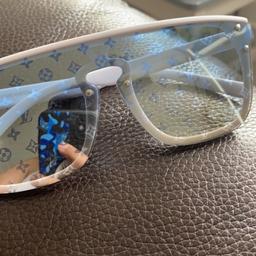 Louis Vuitton Mascot Sunglasses, RARE Blue/Silver