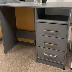 NOVA GREY 3 DRAWER DESK

FULLY ASSEMBLED
HAS METAL RUNNERS

PLEASE NOTE THE HANDLES WILL BE T-BAR HANDLES AND IF YOU WOULD LIKE DIFFERENT ONES THEY ARE £15 EACH
£200.00

B&W BEDS 

Unit 1-2 Parkgate Court 
The gateway industrial estate
Parkgate 
Rotherham
S62 6JL 
01709 208200
Website - bwbeds.co.uk 
Facebook - B&W BEDS parkgate Rotherham 

Free delivery to anywhere in South Yorkshire Chesterfield and Worksop on orders over £100
Same day delivery available on stock items when ordered before 1pm (excludes sundays)

Shop opening hours - Monday - Friday 10-6PM  Saturday 10-5PM Sunday 11-3pm
