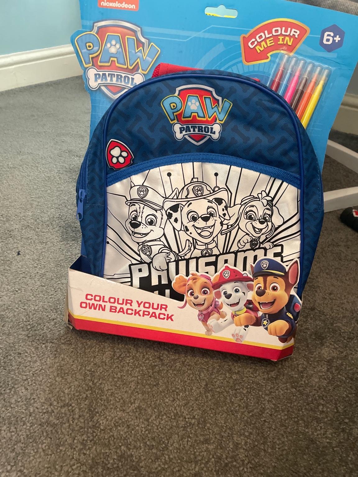 Paw patrol colour your own backpack in DY1 Coseley für 2,00 £ zum Verkauf | Shpock DE