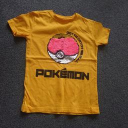 Boys Pokémon t-shirt, Two-tone ball effect, age 6 years, good condition.