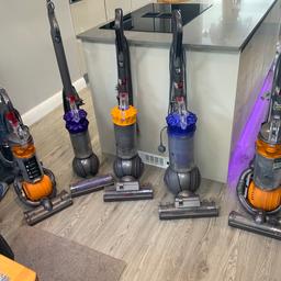 Dyson ball vacs 
Cleaned,  serviced new parts fitted , motors , cables , rollers whatever needed 
Dc18 
Dc24 
Dc25 
Dc40 
Dc41 
Dc55
All £58 each