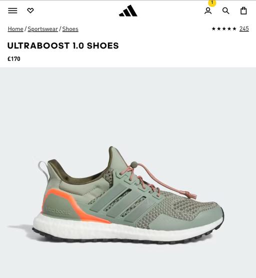 Buy & Sell Hertfordshire Hertsmere - Photos for Adidas UltraBoost 1.0 Size 10.5 UK Brand New