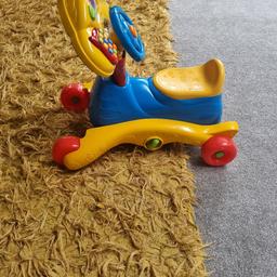 Ride a long bike or can be changed to rocker
kids love it
Good condition, add batteries, and it makes plays sounds