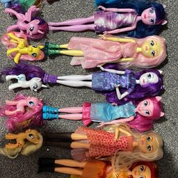 My little pony dolls with pony figures.