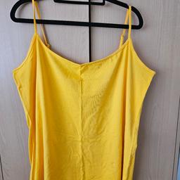 Primark. Yellow. Vest Top Adjustable Straps. 2XL (22/24). Very Good Condition.