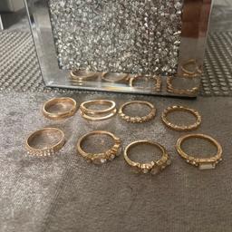 Set of 8 size N/o dress jewellery rings