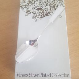 VINERS ALBANY BOXED SET OF 6 SPOONS, NEW, BOX SLIGHTLY WORN. £15.