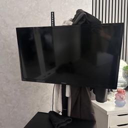 32inch  smart TV with remote and tv stand comes with it. Works perfectly fine nothing is wrong with it, got a new tv so we just want to get rid of it.