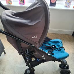 Joie Nitro E Stroller - Blue and Black

Good condition with no stains, minimal wear and tear. 

Purchased for £69 (Stroller) and Rain Cover (£15) in March.