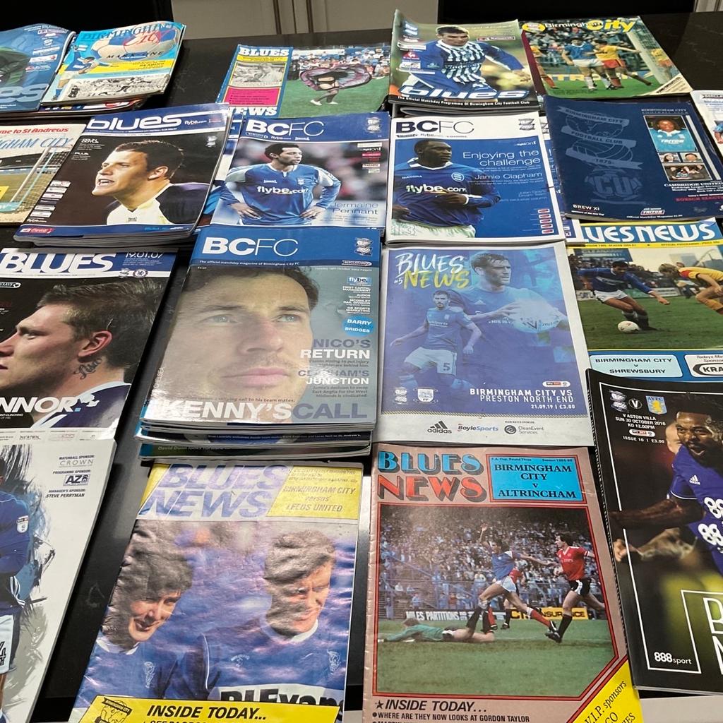 A Collection Of Birmingham City Football Programs From 1980 To 2019 ) Football League F A Cup £12 The Lot Sorry Can Not Separate Collection Only From Rowley Regis No Offers Or Time Wasters