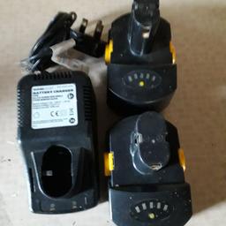 2 battery and 1 charger 10.00 pound no offers see pictures for size collection only in good working order