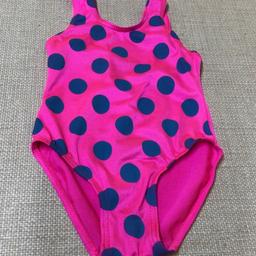 2 X SWIMSUITs to fit Age 3-4 Years.

Purple with White polka dot frill trim
100% Polyester

mothercare
Height 104cm
Bright Pink with Teal polka dot front
80% Nylon, 20% Lycra

In excellent condition and from a smoke free home.

Buy with other Listed Items for a Bundle Price reduction.