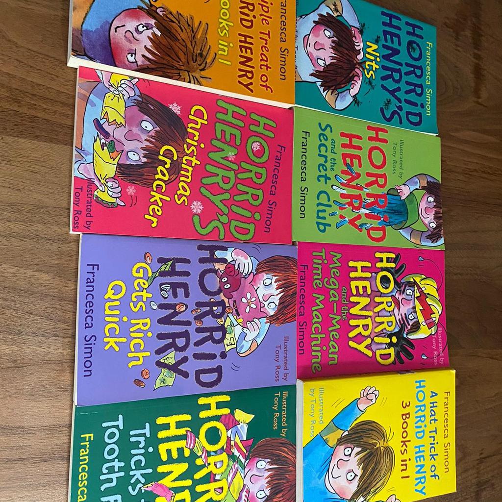 selling as a picture bundle not altogether.
wimpy collection is in used condition but rest are in great condition.
horrid Henry £10 and also the bundle with birthday boy in it all other bundles £5 each