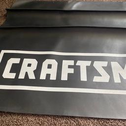 This is a craftsman’s car protection mat and magnetic tool or screw tin.
The car mat is in good condition with no rips or tears and as it’s on the car wing or bonnet etc has a channel to put tools without damage to car and tools slipping away.
The tin is magnetic and can be used anywhere and stops screws and nuts from moving around when moving the tin around.
The tin has been used and is shown in the pictures but is still in good condition.
Both bought in USA a few years ago.
