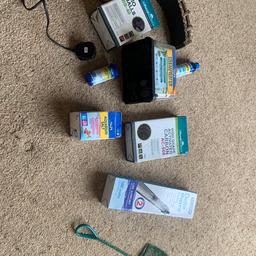 Most of the items are new! 

Net
Bridge 
2 x heaters!! 
Aquarium salt 
Bio balls (to improve water quality and manage PH)
Activated carbon (For cleaning aquariums and ponds- includes mesh bag) 
Freshwater master test kit 
12 ammonia test strips 
Pimafix to treat fungal infections 

Collection from Burnaston village- if this is visible online the item is still available 😊