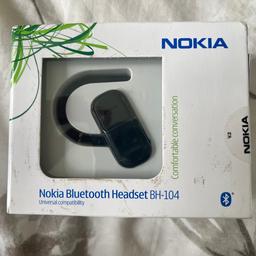 Brand new never opened Nokia bluetooth headset bh-104.
Scuffs on box but product is in immaculate condition
Open to offers