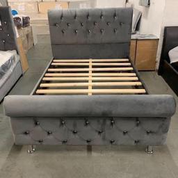 ROMNEY SLEIGH BED FRAME ONLY - 4 FOOT £350.00

ROMNEY SLEIGH BED FRAME ONLY - DOUBLE £350.00

ROMNEY SLEIGH BED FRAME ONLY - KING SIZE £450.00

ROMNEY SLEIGH BED FRAME ONLY - SUPER KING £550.00

HAND MADE
AVAILABLE IN 7 LEATHER COLOUR OPTIONS or CHENILLE 
CRUSHED VELVET //PLUSH 
TIMBER SLATS
CHROME FEET
DIAMANTE or STUDS 
STURDY AND SOLID BED FRAME 

COLOUR SHOWN IN PICTURE IS steel plush 

 B&W BEDS 

Unit 1-2 Parkgate Court 
The gateway industrial estate
Parkgate 
Rotherham
S62 6JL 
01709 208200
Website - bwbeds.co.uk 
Facebook - B&W BEDS parkgate Rotherham 

Free delivery to anywhere in South Yorkshire Chesterfield and Worksop on orders over £100

Same day delivery available on stock items when ordered before 1pm (excludes sundays)

Shop opening hours - Monday - Friday 10-6PM  Saturday 10-5PM Sunday 11-3pm