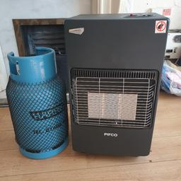 Pifco mobile gas heater and bottle. As shown in photos, all in good condition.  Reason for selling, mother in law passed away, no longer required.  RRP new £75.
Priced for quick sale £35. Due to size, pick up only. Cash deal only. Pay at doorstep.