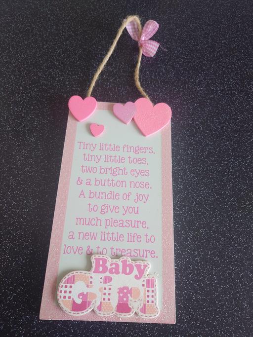 Buy & Sell Leicestershire Charnwood - Photos for Baby girls hanging plaque