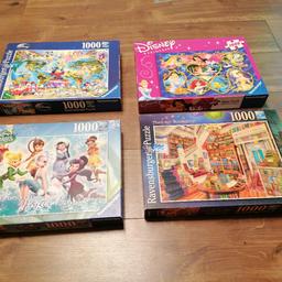 COLLECTION ONLY DY8 4 AREA

Ravensburger Disney jigsaw Puzzles 4x 1000 pieces

Unsure if complete 

As shown photo's boxes worn in places,…