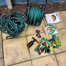 Garden hoses brand new with tool Garden hoses brand new with tool accessories. What is in the photos is exactly what you get included brass water hose kit with accessories not excepting offers don't ask cheap deal already case more at bq
