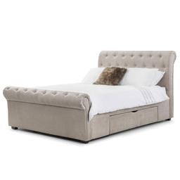 I bought this brand new king size bed from Carpetright but underestimated the dimensions of it. It's too big for my room so I am looking to sell it.

It is in silver crushed velvet, the first pic is the actual design but the colour is like the second pic. It also has 2 large under bed storage areas.

I have opened 2 of the 4 boxes so everything is almost brand new in box.

If you have any questions please let me know, I'm looking to sell ASAP.

I can also send pictures of the item as they are.

Collection only from N18