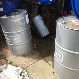 200 litre steel drums £20 each contained engine oil 
Also have 30 litre steel £7 each contained brake fluid 22 inch x 11 inch 
Plastic 210 litre blue drums £16 each contained ad blue , spotless inside 

Can deliver dep where for fuel