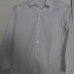 5 plain white long sleeves school shirts all brand New just been taken out of package