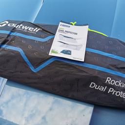 An Outwell Dual Protector extends a tent’s life by reducing UV damage to the roof and acting as a barrier against contaminants like bird droppings and tree sap. It also reflects the suns heat and keeps the tent cool if used silver side up or reversed to reveal the black surface that soaks up the sun to heat the tent.