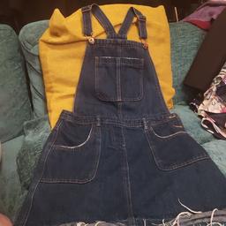 Denim skirt dungarees dark blue- for age 13
Good condition
collection only