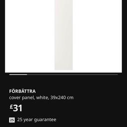 I bought this Ikea Förbättra cover panel to cover the side of an ugly furniture, but then I changed my mind and got rid of that ugly furniture all together.

So it is a brand new, 39x240cm, white pretty panel that can be cut to suit your required dimensions. Any further info - refer to Ikea website. 

Proposed selling price is less than 1/2 of the original cost.

It must go by 20.08.23, so please feel to put forward your (reasonable) offers!