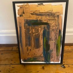 Abstract textured art on canvas, framed in handmade Matt black floating frames - individually priced
