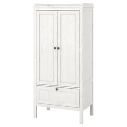RRP £219

Wardrobe, white, 80x50x171cm

Doors with silent soft-closing damper.

Deep enough to hold standard-sized adult hangers.

1 clothes rail and 1 fixed shelf included.

Collection Only