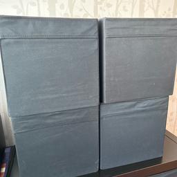 4 x storage boxes in black ( 4 boxes £5.00)
Get In touch if you want more..

I have another 4 x black boxes
And
8 x red boxes

All ikea

Smoke and pet free home