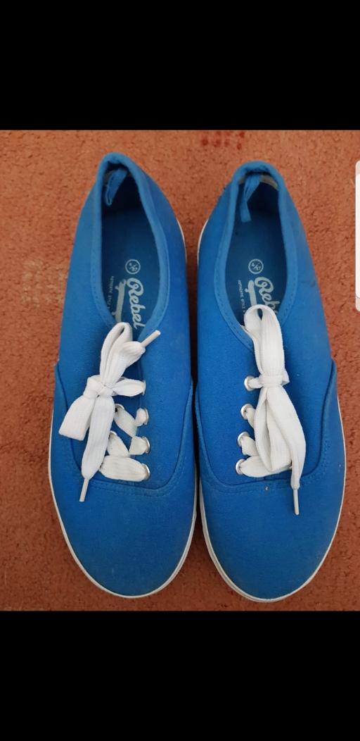 Buy & Sell Lancashire Blackpool - Photos for Blue lace up canvas shoes size 4 NEW