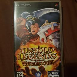 PSP Game Untold Legends Warrior code
Lots more games for sale and also selling two PSPs
Collection only from Huthwaite
Sorry can't post